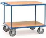 fetra Tischwagen, 2 Holz-Plattformen, Ladefl&auml;che 850 x 500 mm, Tragkraft 500 kg