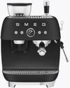 SMEG Espressomaschine 50's Style mit Mahlwerk Schwarz-Matt