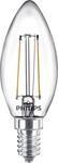Philips LED-Leuchtmittel Filament Kerzenform B35 E14 2W warmwei&szlig; 2er Pack
