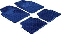 Walser Universal Fu&szlig;matten Gummi Metallic RiffelblechLook Komplett-Set blau