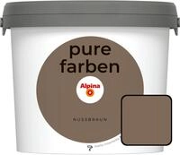 Alpina Pure Farben Wandfarbe nussbraun 2,5 L