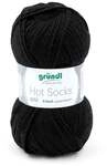 Gr&uuml;ndl Wolle Hot Socks uni 50 g schwarz