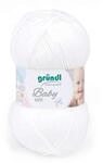 Gr&uuml;ndl Wolle Baby uni 50 g wei&szlig;