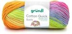 Gr&uuml;ndl Wolle Cotton Quick Batik 100 g orange-gr&uuml;n-blau-violett