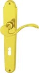 S&uuml;dmetall T&uuml;rgriff-Garnitur Langschild Panda BB Messing poliert gold 225 x 40 mm