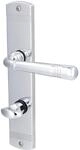 Alpertec WC-Langschildgarnitur Sale Messing silber abgerundet