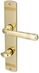 Alpertec WC-Langschildgarnitur Sale Messing gold abgerundet