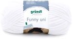 Gr&uuml;ndl Wolle Funny uni 100 g wei&szlig;