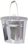FireFix Ascheeimer oval mit Deckel H&ouml;he: 30 cm 12,5 Liter
