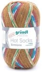 Gr&uuml;ndl Wolle Hot Socks Sirmione 100 g espresso-multicolor