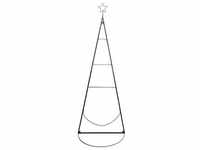 TrendLine Weihnachtsaufsteller Metall Tannenbaum 160 x 60 cm schwarz