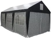 TrendLine Seitenteile f&uuml;r Gro&szlig;raumzelt 300 x 600 cm gr&uuml;n-wei&szlig; 6 St&uuml;ck