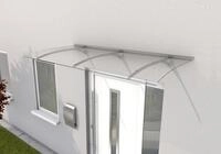 Gutta Vordach PT Secco 200 Edelstahloptik, Polycarbonat klar
