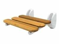 Ridder Duschklappsitz Pro weiß Sitzfläche 36 x 25,4 cm Bambus Farbe:...