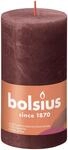 Bolsius Rustik Stumpenkerze samtrot, H&ouml;he: 13 cm, &Oslash; 6,8 cm