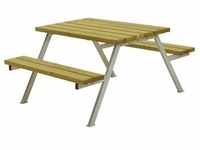 Plus Picknicktisch Alpha Stahl-Holz 118 x 161 x 73 cm natur