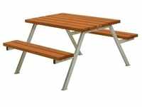 Plus Picknicktisch Alpha Stahl-Holz 118 x 161 x 73 cm teak