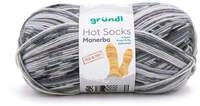 Gr&uuml;ndl Wolle Hot Socks Manerba 4-fach 100 g mausgrau-anthrazit-natur