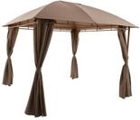 Primaster Pavillon Bambus Metall 300 x 300 cm braun