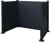 Floraworld M&uuml;lltonnenverkleidung Alumium mit Pfosten 122 x 150 cm anthrazit