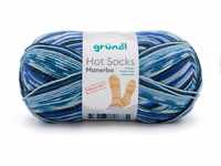 Gründl Wolle Hot Socks Manerba, 4-fach,100 g, h.blau-blau-nachtblau-natur