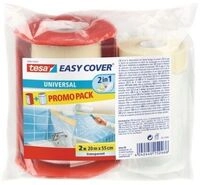 tesa Easy Cover Universal Abdeckfolie Promopack Abroller + Nachf&uuml;llrolle 20 m x 0,55