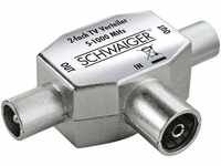 Schwaiger Anschlussverteiler ASV42 531 für TV Metall silber, 1x IEC Buchse auf...