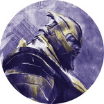 Komar Vlies Fototapete Dot Aveng Painti Thanos &Oslash; 128 cm, selbstklebend