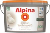 Alpina Silikat Wohnwei&szlig; Wandfarbe 2,5 L