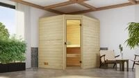 Weka Massivholzsauna Valida Eck 2 mit Glast&uuml;r