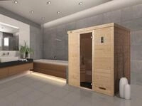 Weka Massivholz-Elementsauna Kemi 1 mit Glast&uuml;r