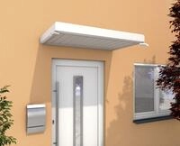 Gutta Rechteckvordach NM 150 Aluminium wei&szlig;, Kunststoff wei&szlig;