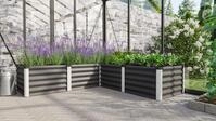 Vitavia Hochbeet Meta 185 x 185 x 40 cm granit aluminium
