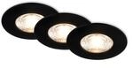 Briloner LED-Einbauleuchten Kulana Mini 3er Set Mini 3,6W 350lm schwarz