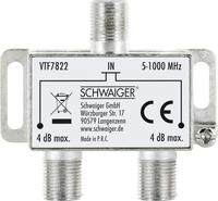 Schwaiger Verteiler VTF7822 531 2-fach 1x F Buchse auf 2x F Buchse, D&auml;mpfung max.
