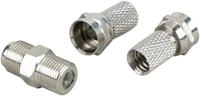 Schwaiger Koaxial Kabelverbinder Set KVBS70 531 1x F Verbinder + 2x F Stecker f&uuml;r