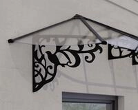 Canopia Vordach Lily 2130 Schwarz Alu 216 x 88 cm