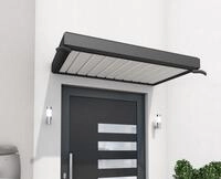 Gutta Rechteckvordach NM 150 Aluminium anthrazit, Kunststoff wei&szlig;
