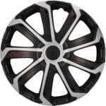 Cartrend Radzierblende EVO 38 cm (15 Zoll) silber schwarz 4 st&uuml;ck