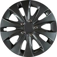 Cartrend Radzierblenden Storm 40 cm (16 Zoll) schwarz 4 St&uuml;ck