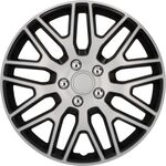 Cartrend Radzierblende Branch 35 cm (14 Zoll) silber schwarz 4 st&uuml;ck