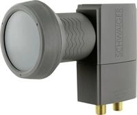 Schwaiger Twin LNB digital anthrazit, 2 Teilnehmer