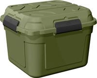 Sunware Aufbewahrungsbox Q-Line 90L gr&uuml;n schwarz 60,1 x 53,1 x 42,5 cm