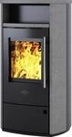 Kleining Kaminofen MAILAND mit Natursteinverkleidung schwarz 6 kW