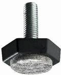 Hettich M&ouml;belfu&szlig; mit Filz M8 x 23 mm Stahl/Kunststoff/Filz, 2 St&uuml;ck