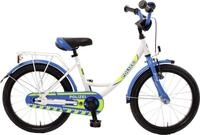 Bachtenkirch Kinderfahrrad Polizei 18 Zoll kristallwei&szlig;/blau/neon
