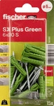 Fischer Spreizd&uuml;bel mit Schrauben SX Plus Green 6.0 x 30 mm - 15 St&uuml;ck