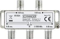 Schwaiger Verteiler VTF7824 531 2-fach 1x F Buchse auf 4x F Buchse, D&auml;mpfung max.