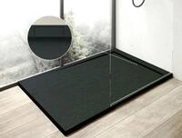 Mineralgussduschwanne Zona 100 x 80 cm, anthrazit, ohne Ablaufgarnitur, ohne F&uuml;sse
