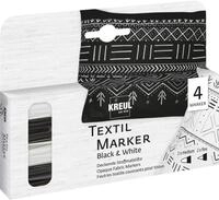 Kreul Textil Marker Opak 4er Set Black & White